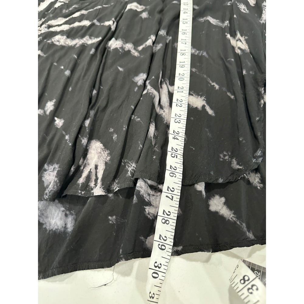Hard Tail Forever Womens Small Black Tie Dye Button Down Tunic Shirt Long Sleeve - Picture 5 of 5